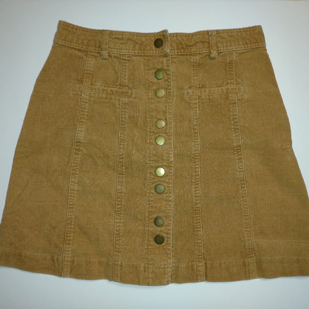 Very J tan mini skirt